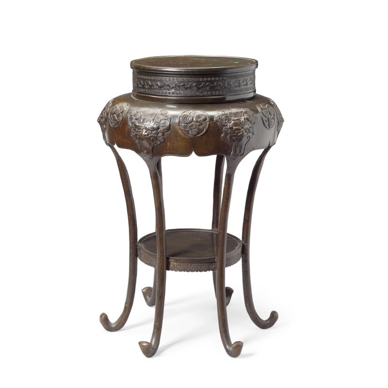 明治時代 銅圓几 | A JAPANESE BRONZE DISPLAY STAND - 图2