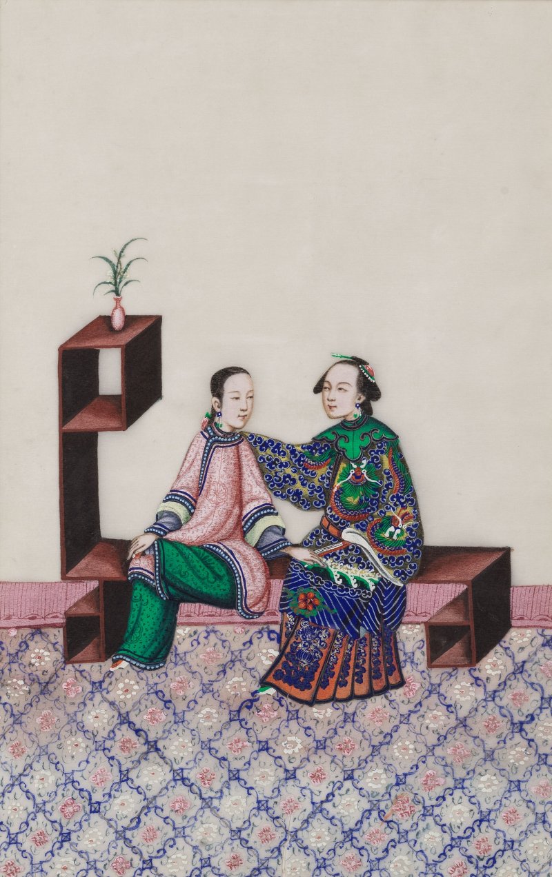 中國畫家 十九世紀 人物圖一組十二幅 水粉通草畫 裝框 | CHINESE ARTIST (19TH CENTURY) - 图16
