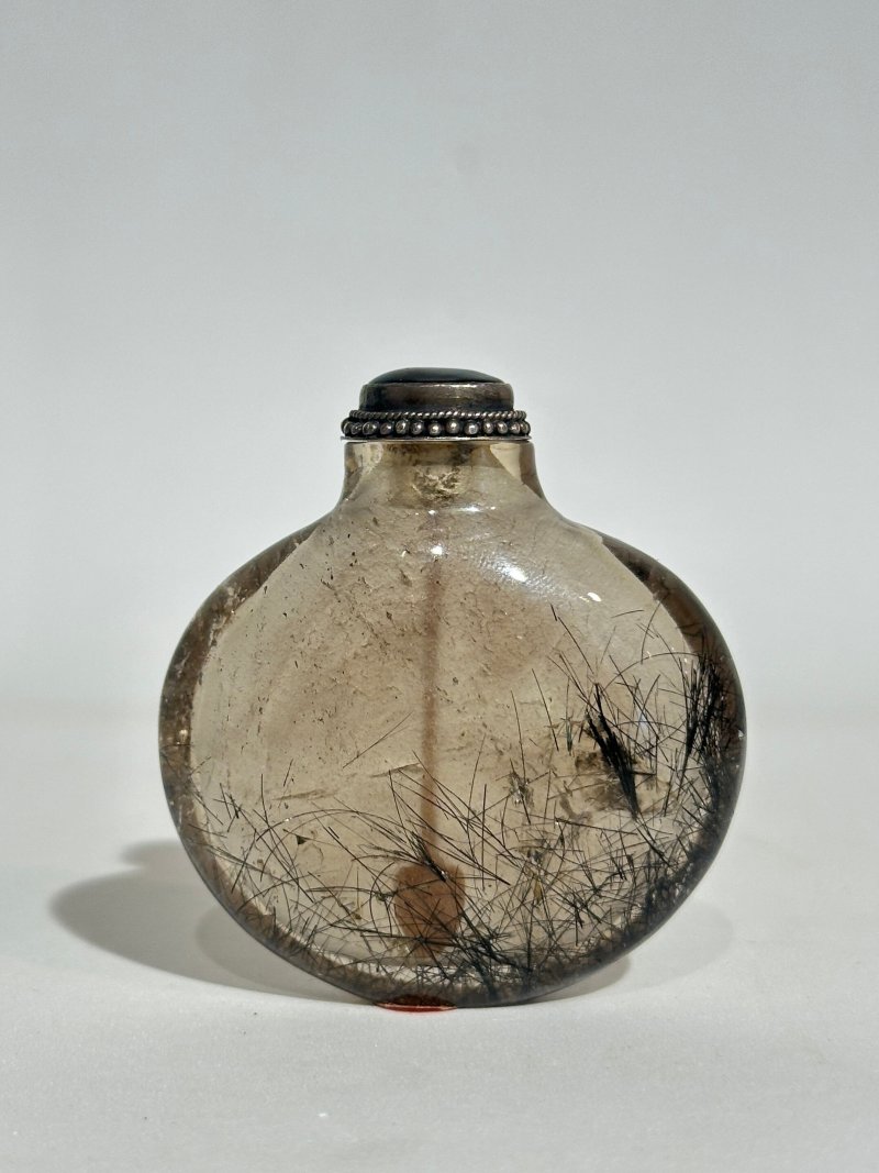 清十九世紀 發晶鼻煙壺 | A HAIR CRYSTYAL SNUFF BOTTLE - 图9
