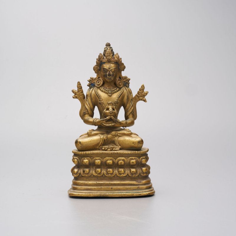 （或）十八世紀 帕拉復興風格 銅鎏金無量壽佛坐像 | A GILT-BRONZE FIGURE OF AMITAYUS