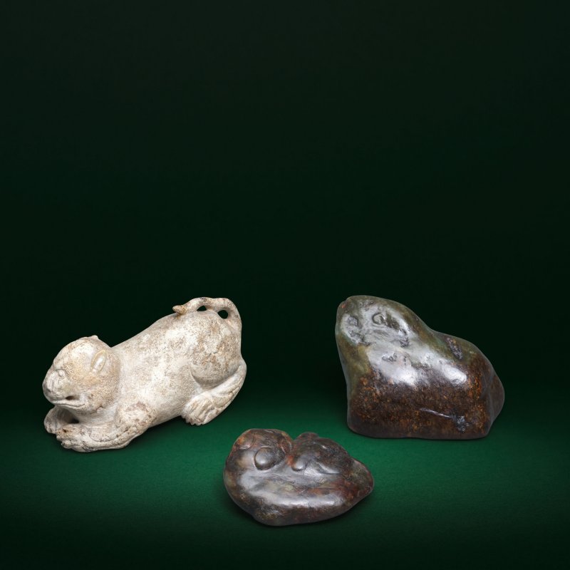 二十世紀 雕瑞獸三件 | THREE MYTHICAL BEAST CARVINGS - 图2