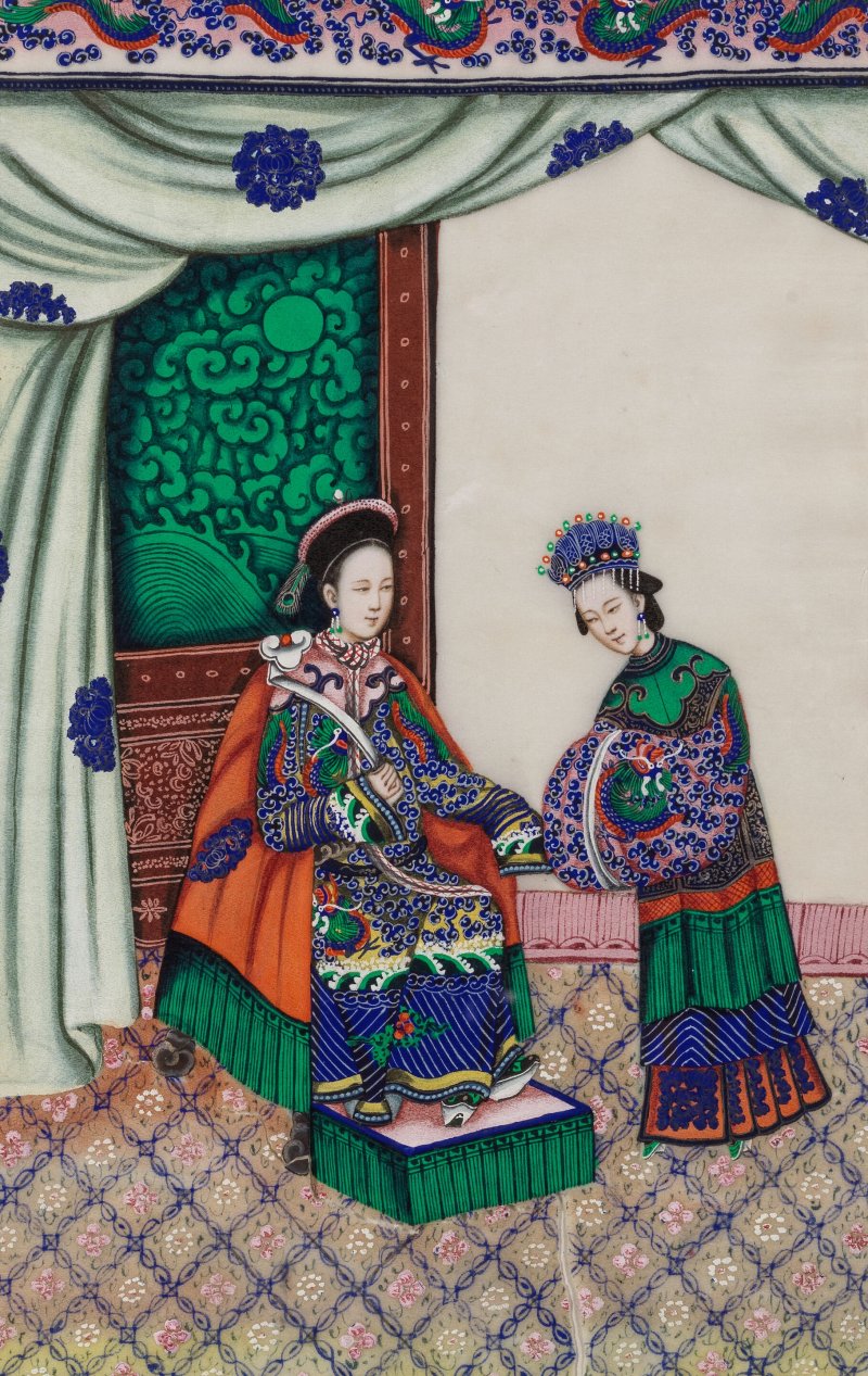 中國畫家 十九世紀 人物圖一組十二幅 水粉通草畫 裝框 | CHINESE ARTIST (19TH CENTURY) - 图13