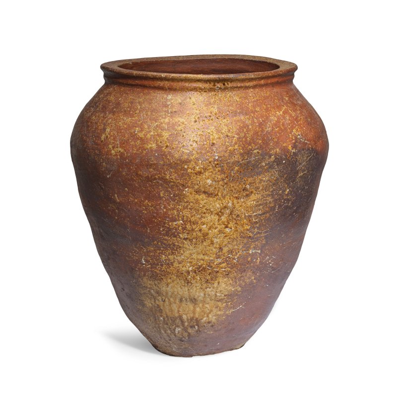 江戶時代 十八世紀 越前焼大甕 | A LARGE STONEWARE STORAGE JAR, ECHIZEN WARE