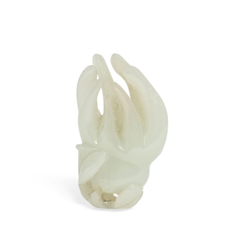 十九世紀 青玉佛手珮 | A PALE CELADON JADE FINGER-CITRON PENDANT