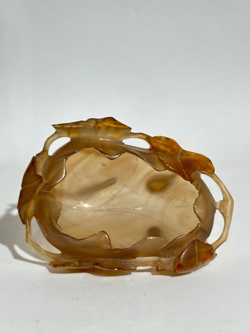 十九/二十世紀 瑪瑙花卉形洗 及座 | AN AGATE 'FLORAL' WASHER - 图5