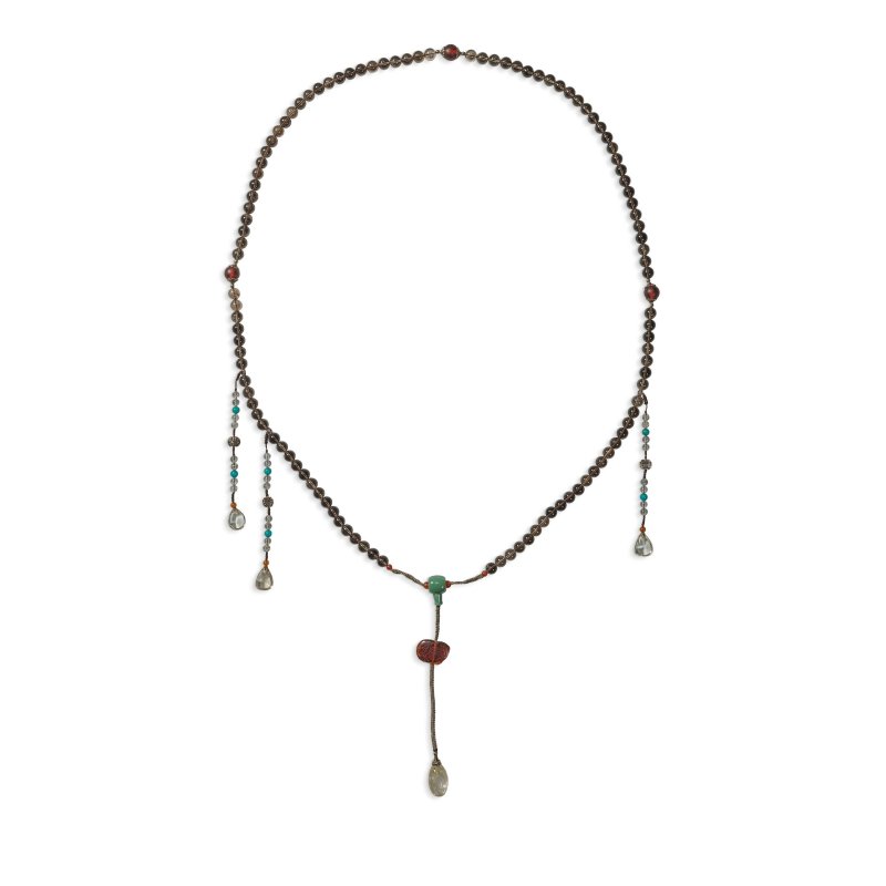 二十世紀 玻璃及水晶朝珠 | A GLASS AND CRYSTAL COURT NECKLACE, CHAOZHU