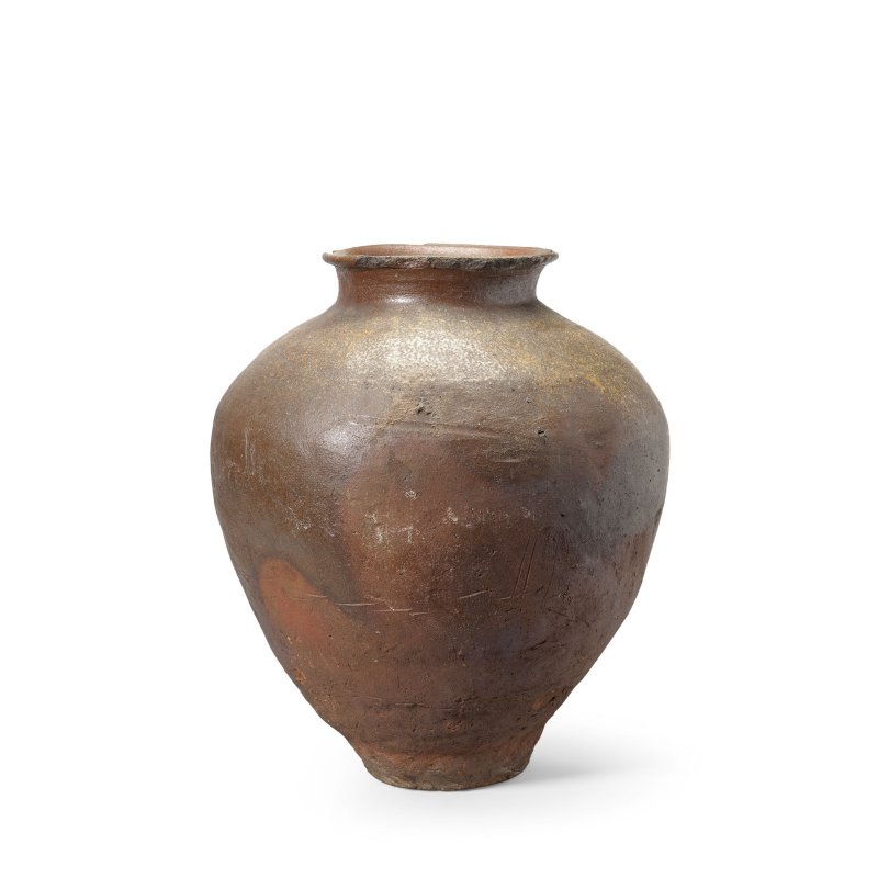 室町時代 十五世紀 信樂燒陶罐 | A LARGE STONEWARE STORAGE JAR, SHIGARAKI WARE - 图1