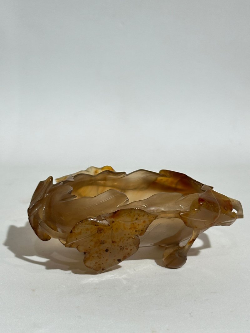 十九/二十世紀 瑪瑙花卉形洗 及座 | AN AGATE 'FLORAL' WASHER - 图6