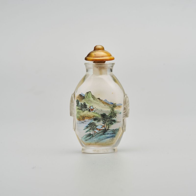 二十世紀中期 玻璃内畫鼻烟壺五件 | FIVE INSIDE PAINTED GLASS SNUFF BOTTLES - 图7