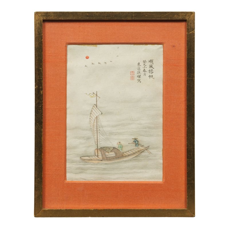 張炳 莊燦 范德鎔 宋光照 嚴煜 人物圖十四幅 設色紙本 鏡框 | ZHANG BING (1709-1761); ZHUANG CAN; FAN DEMING; SONG GUANGZHAO; YAN YU (ACTIVE C.1736-1795) - 图11