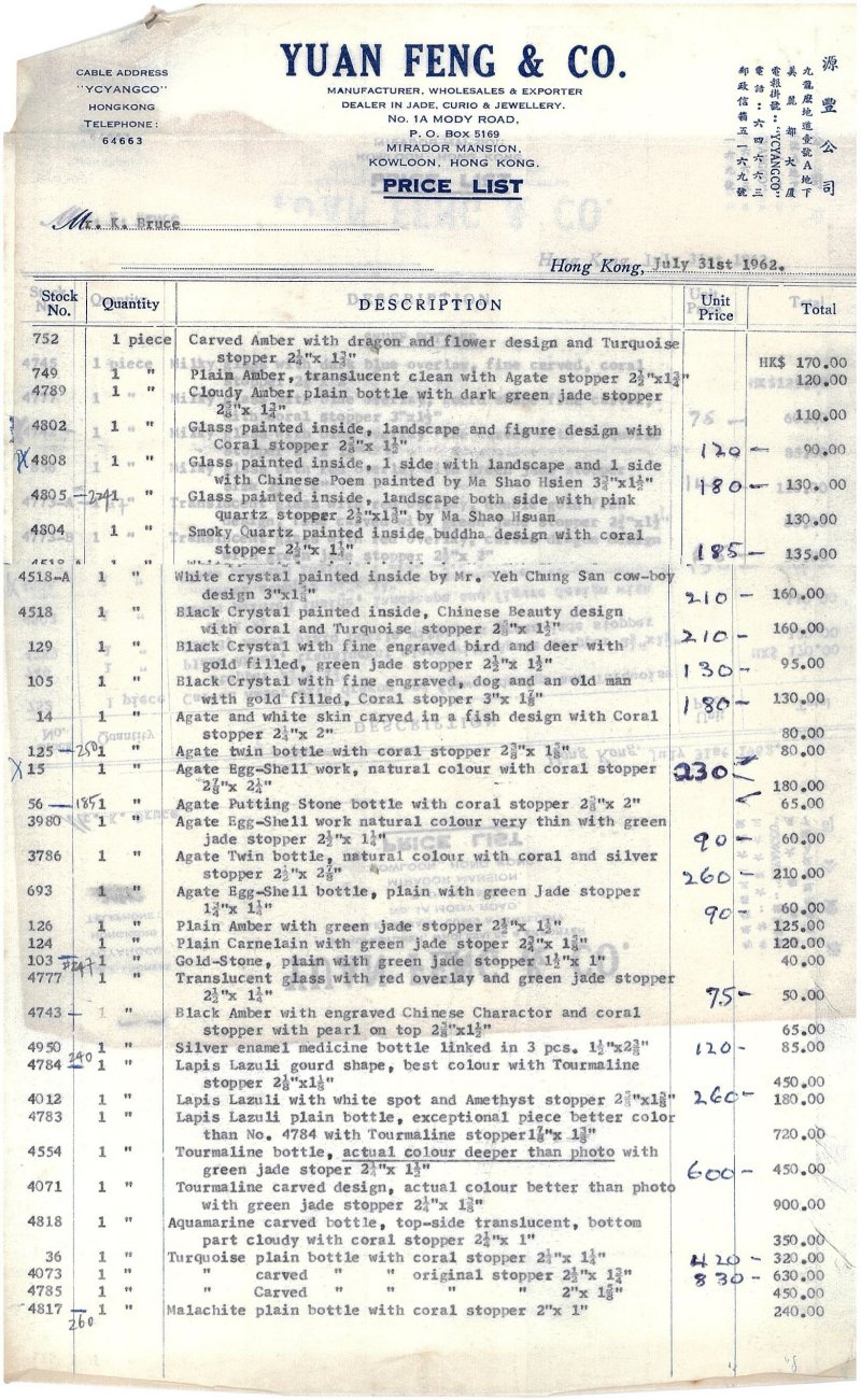 十九/二十世紀 青金石、紫羅蘭色翡翠、煤精山水紋、孔雀石光素、玉獸紋鼻煙壺五件 | FIVE HARDSTONE SNUFF BOTTLES - 图41