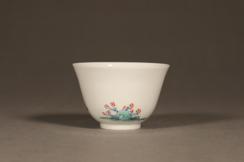 清康熙 斗彩高士小杯 - 图4
