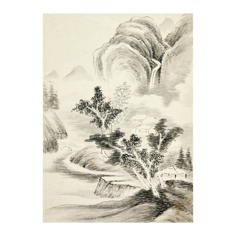 藍漣 山水人物冊頁八開 設色紙本 | LAN LIAN (1650-1730) - 图6