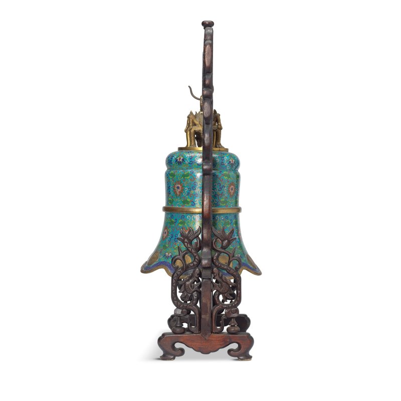 十九/二十世紀早期 銅胎掐絲琺琅鐘 | A CLOISONNÉ ENAMEL BELL - 图2