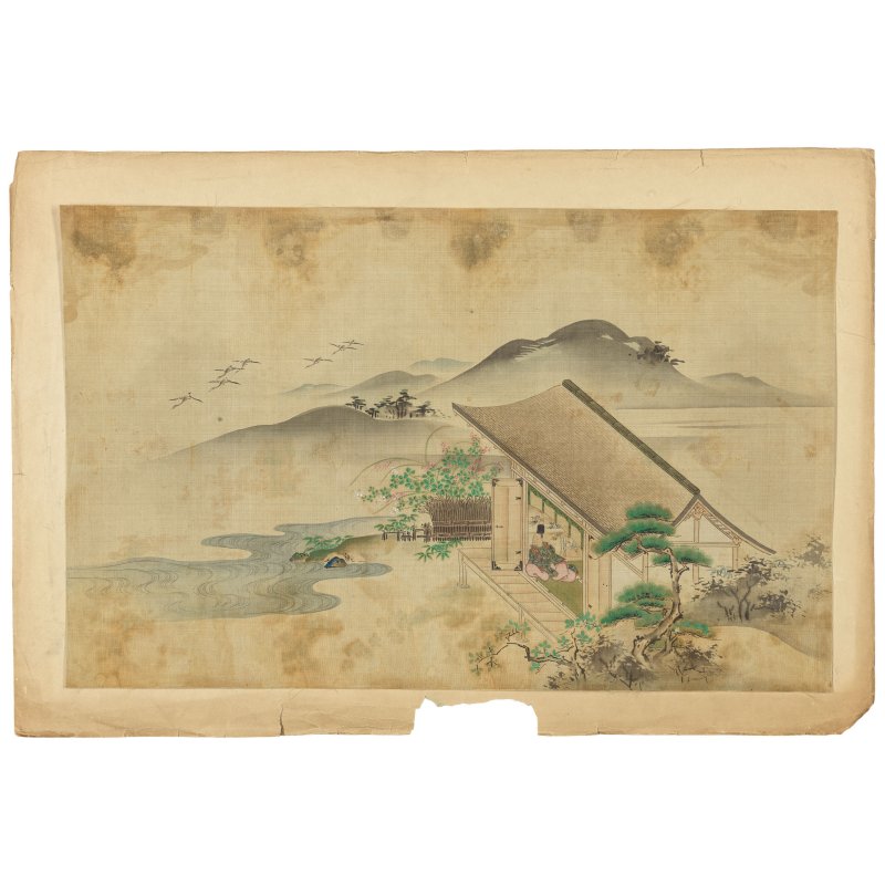 中國扇畫三幅 水墨紙本 日本風景圖五幅 水墨絹本 | THREE CHINESE FAN PAINTINGS AND FIVE JAPANESE 'LANDSCAPE' PAINTINGS - 图5