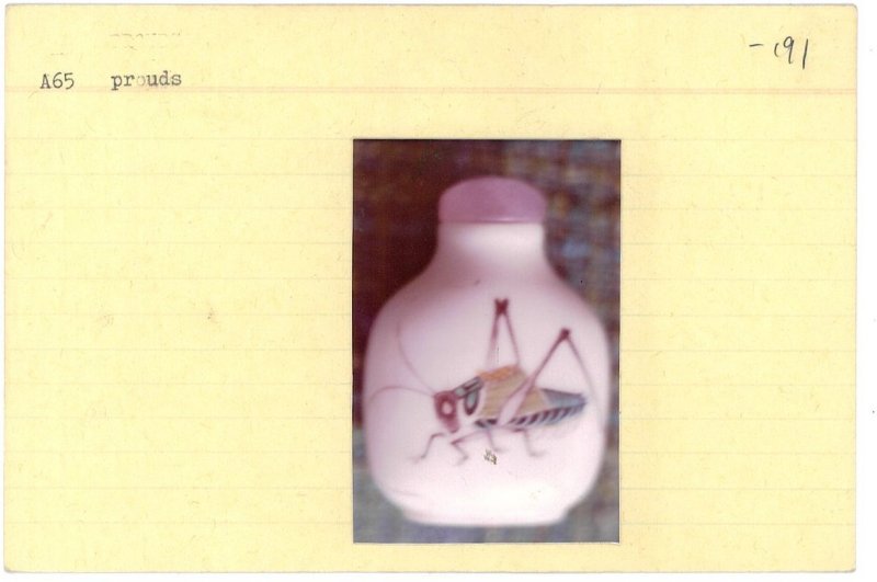 清十九世紀 粉彩蟈蟈紋鼻煙壺 | AN ENAMELLED PORCELAIN 'CRICKET' SNUFF BOTTLE - 图8