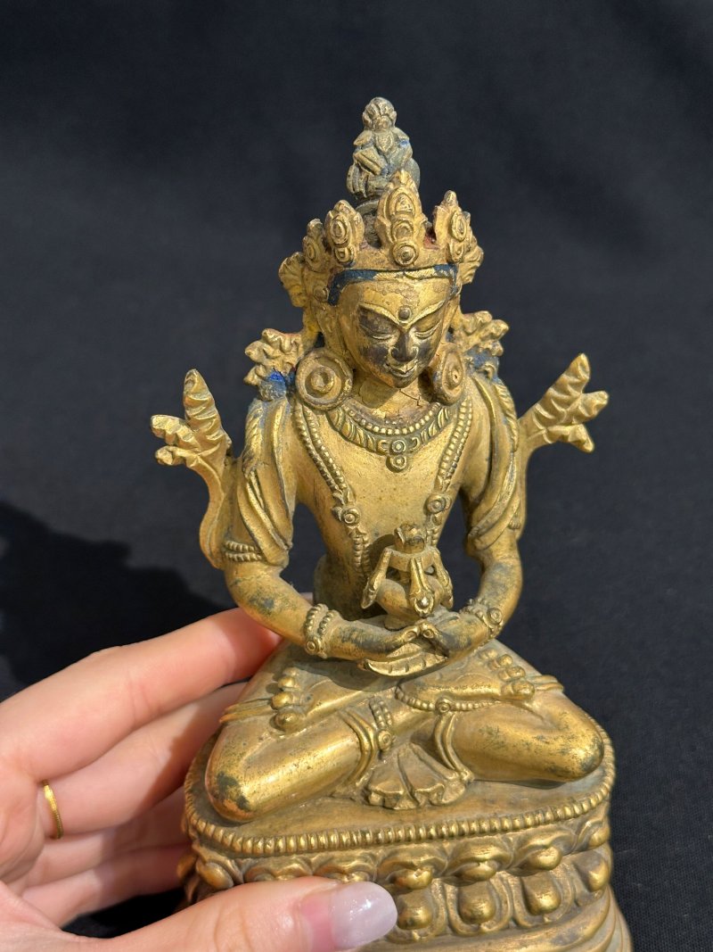 （或）十八世紀 帕拉復興風格 銅鎏金無量壽佛坐像 | A GILT-BRONZE FIGURE OF AMITAYUS - 图5