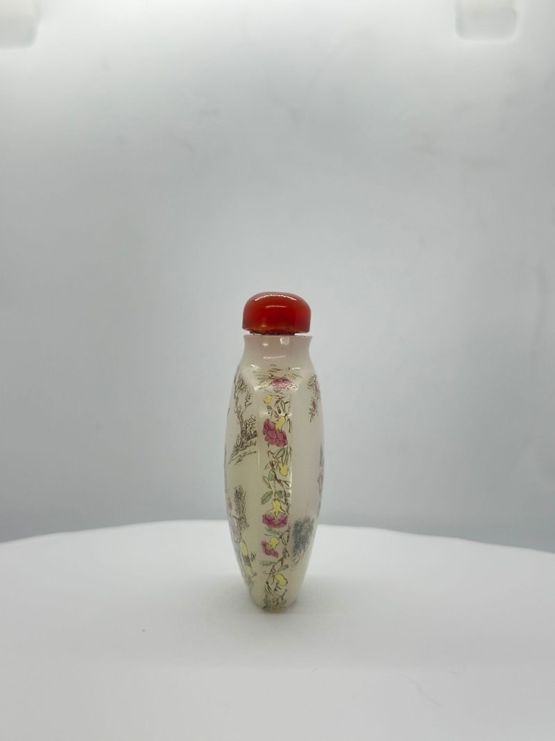 民國 涅白玻璃胎畫琺瑯⌈鍾馗⌋鼻煙壺 | A FAMILLE ROSE ENAMELLED MILKY GLASS 'ZHONG KUI' SNUFF BOTTLE - 图7