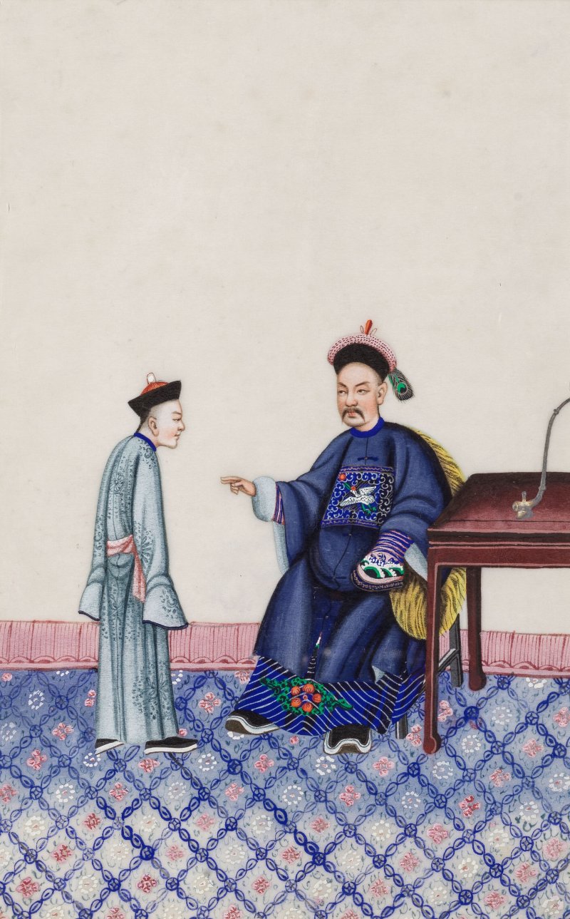 中國畫家 十九世紀 人物圖一組十二幅 水粉通草畫 裝框 | CHINESE ARTIST (19TH CENTURY) - 图5