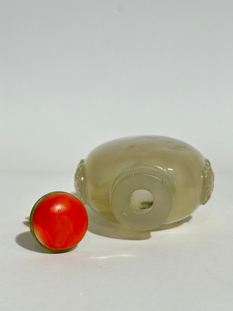 二十世紀 王習三作 瑪瑙內畫「蟋蟀」鼻煙壺 | AN INSIDE PAINTED AGATE 'CRICKET' SNUFF BOTTLE - 图4