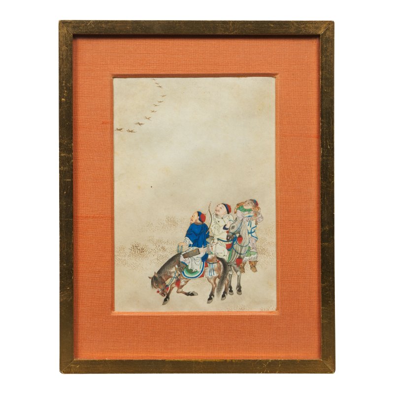 張炳 莊燦 范德鎔 宋光照 嚴煜 人物圖十四幅 設色紙本 鏡框 | ZHANG BING (1709-1761); ZHUANG CAN; FAN DEMING; SONG GUANGZHAO; YAN YU (ACTIVE C.1736-1795) - 图13