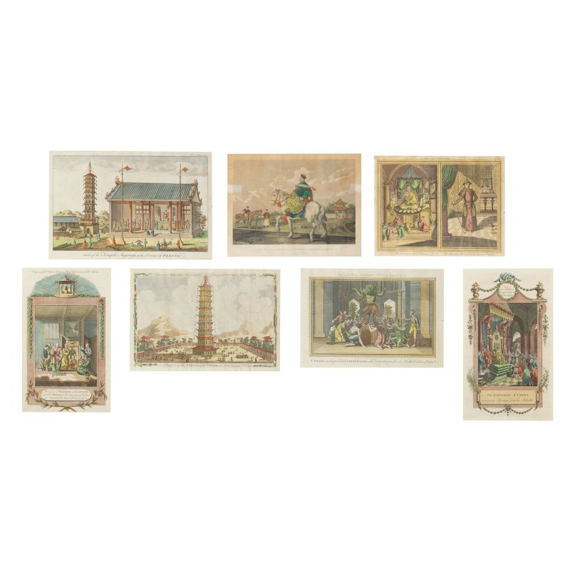 一六六九至一七九六年 中國主題版畫七件 | A COLLECTION OF SEVEN ENGRAVINGS OF CHINESE SCENES - 图1