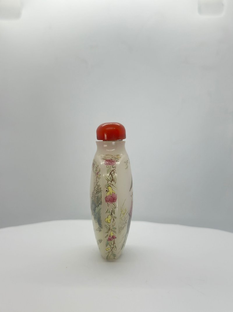 民國 涅白玻璃胎畫琺瑯⌈鍾馗⌋鼻煙壺 | A FAMILLE ROSE ENAMELLED MILKY GLASS 'ZHONG KUI' SNUFF BOTTLE - 图8