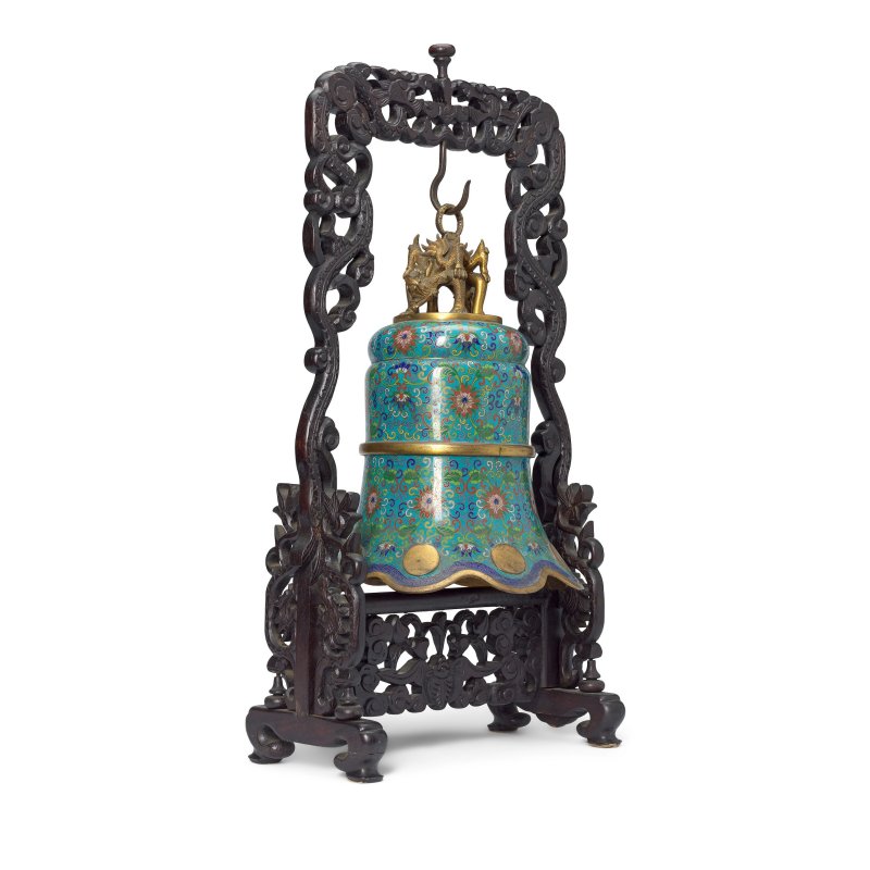 十九/二十世紀早期 銅胎掐絲琺琅鐘 | A CLOISONNÉ ENAMEL BELL - 图4