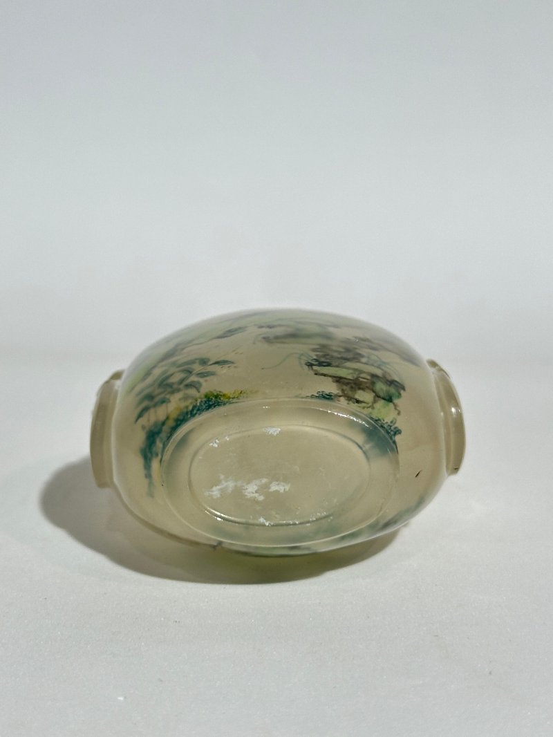二十世紀 王習三作 瑪瑙內畫「蟋蟀」鼻煙壺 | AN INSIDE PAINTED AGATE 'CRICKET' SNUFF BOTTLE - 图5