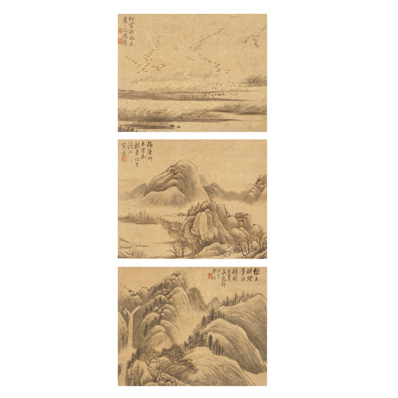 江稼圃 富春山 水墨紙本 立軸 一八零五年 | JIANG JIAPU (LATE 18TH/EARLY 19TH CENTURY); WU GUXIANG (1848-1903) - 图2