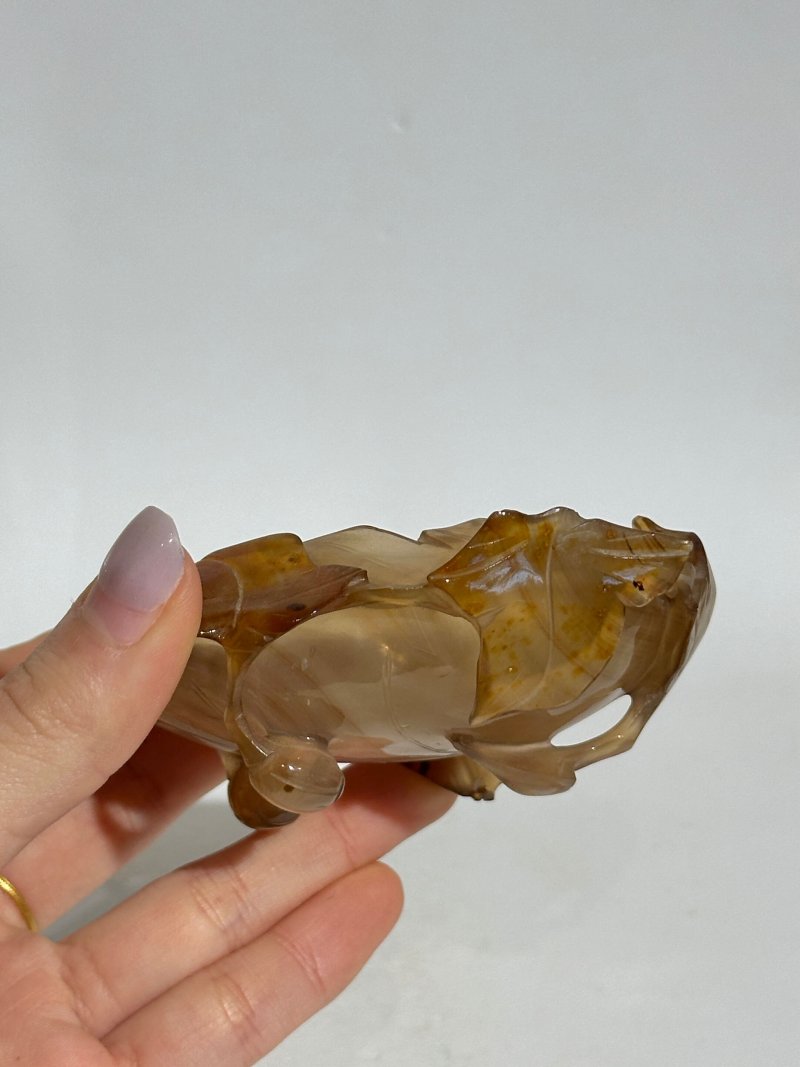 十九/二十世紀 瑪瑙花卉形洗 及座 | AN AGATE 'FLORAL' WASHER - 图10