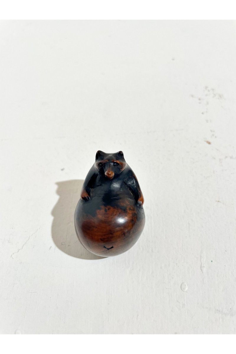 Signed Gyokumin [玉民] and Hironaka [宏中], 19th/20th century TWO BOXWOOD NETSUKE OF A TANUKI AND TWO RATS - 图8