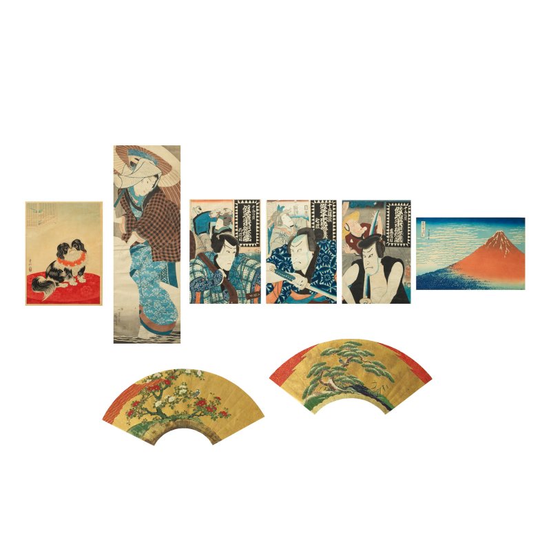 OHARA KOSON (1877-1945); UTAGAWA KUNIYOSHI (1797-1861); KATSUSHIKA HOKUSAI (1760-1849) - 图1