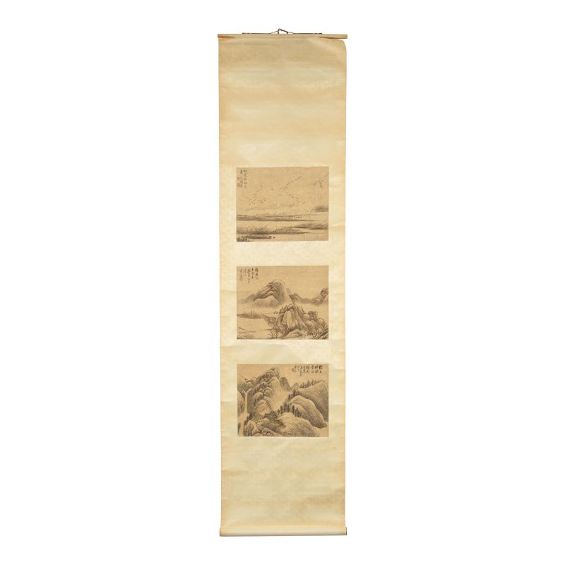 江稼圃 富春山 水墨紙本 立軸 一八零五年 | JIANG JIAPU (LATE 18TH/EARLY 19TH CENTURY); WU GUXIANG (1848-1903) - 图3