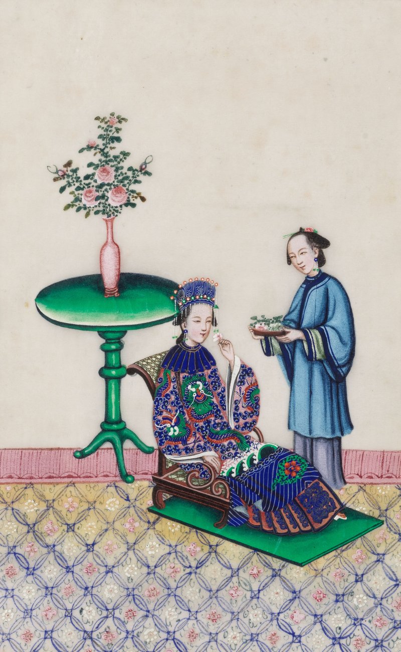 中國畫家 十九世紀 人物圖一組十二幅 水粉通草畫 裝框 | CHINESE ARTIST (19TH CENTURY) - 图22