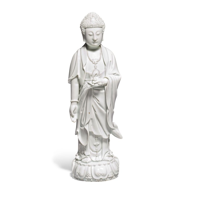 民國 德化窯佛像 | A BLANC-DE-CHINE FIGURE OF BUDDHA