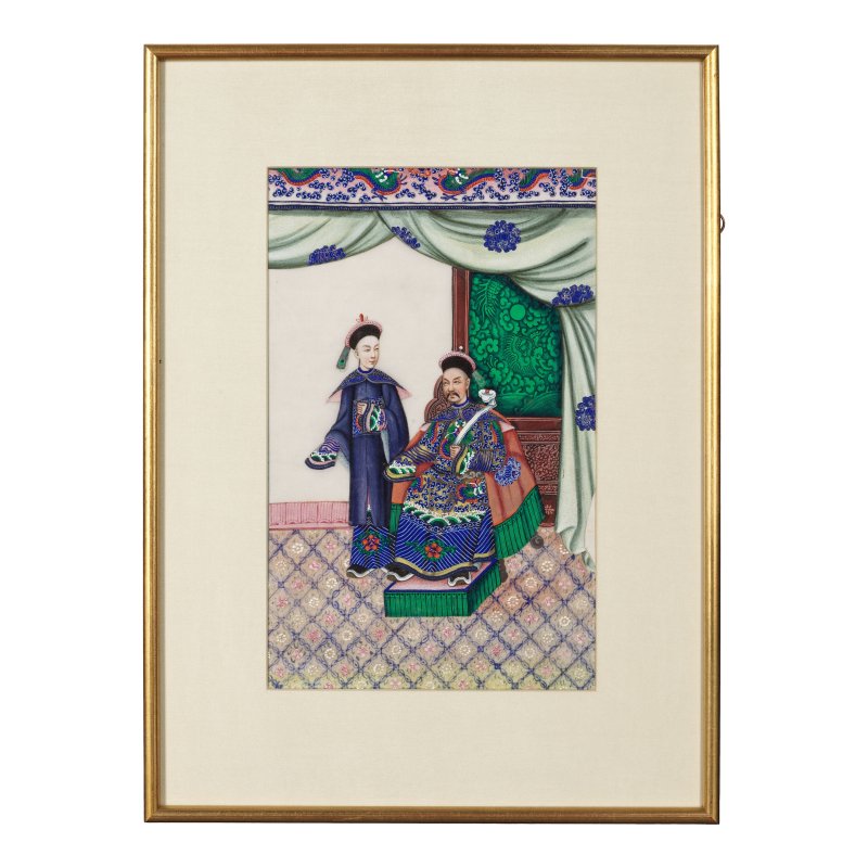 中國畫家 十九世紀 人物圖一組十二幅 水粉通草畫 裝框 | CHINESE ARTIST (19TH CENTURY) - 图35