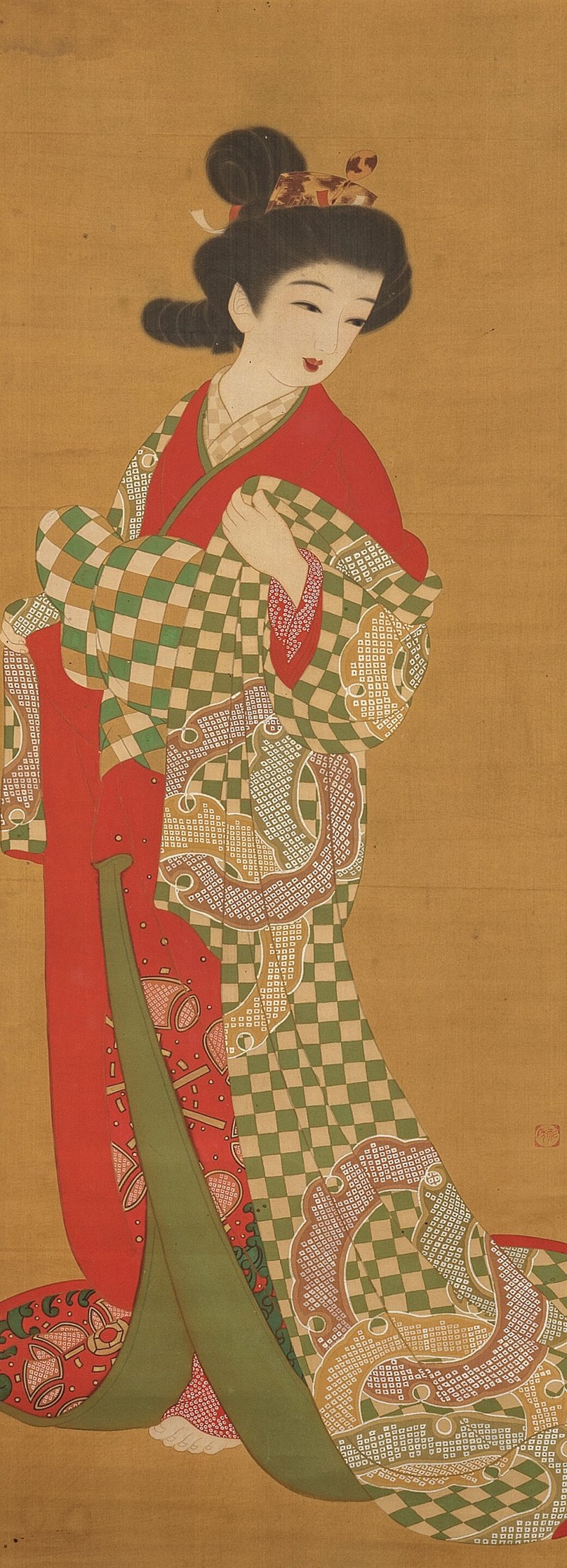 小谷津任牛 伊藤雨村 尾形月耕派 村越其栄（傳） 立軸四幅 水墨絹本 | KOYATSU NINGYU; ITO USON; PUPIL OF OGATA GEKKO; ATTRIBUTED TO MURAKOSHI KIEI - 图3