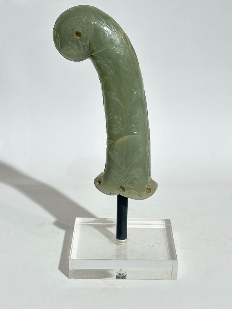 莫臥兒 十九世紀 翠玉刀柄 | A GREEN JADE HILT - 图7