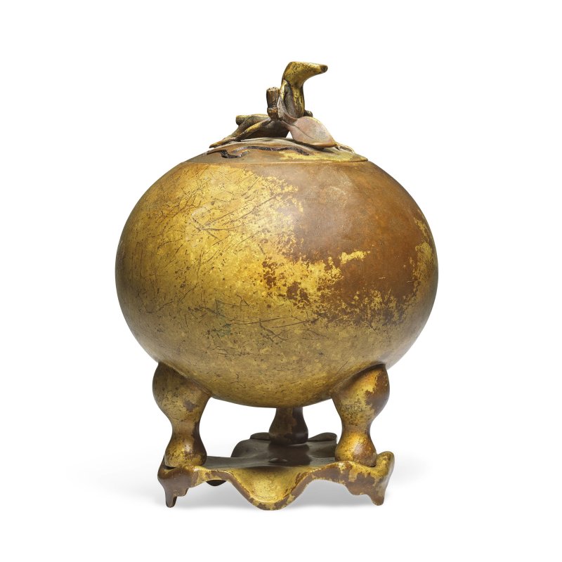 二十世紀 局部鎏金香爐 | A PARCEL-GILT INCENSE BURNER, COVER AND STAND - 图3