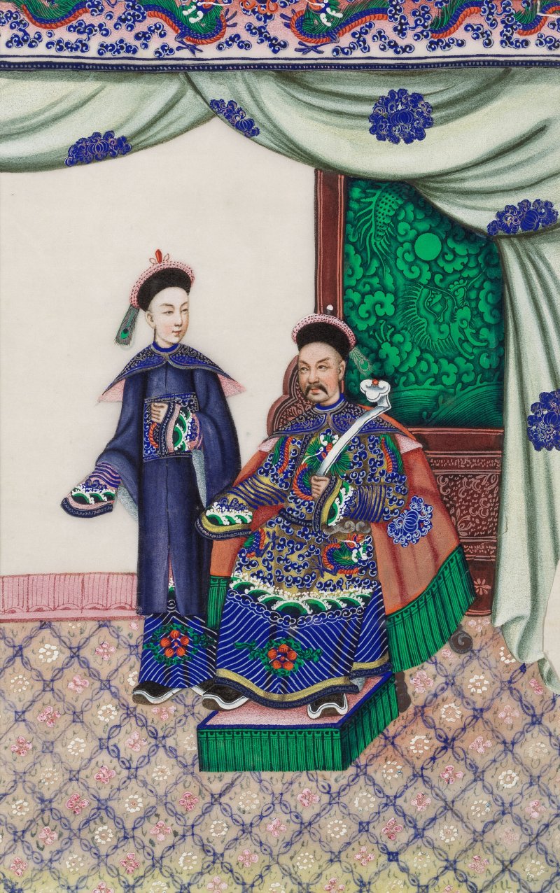 中國畫家 十九世紀 人物圖一組十二幅 水粉通草畫 裝框 | CHINESE ARTIST (19TH CENTURY) - 图23