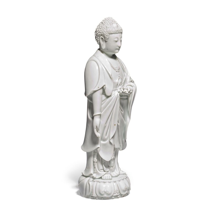 民國 德化窯佛像 | A BLANC-DE-CHINE FIGURE OF BUDDHA - 图3