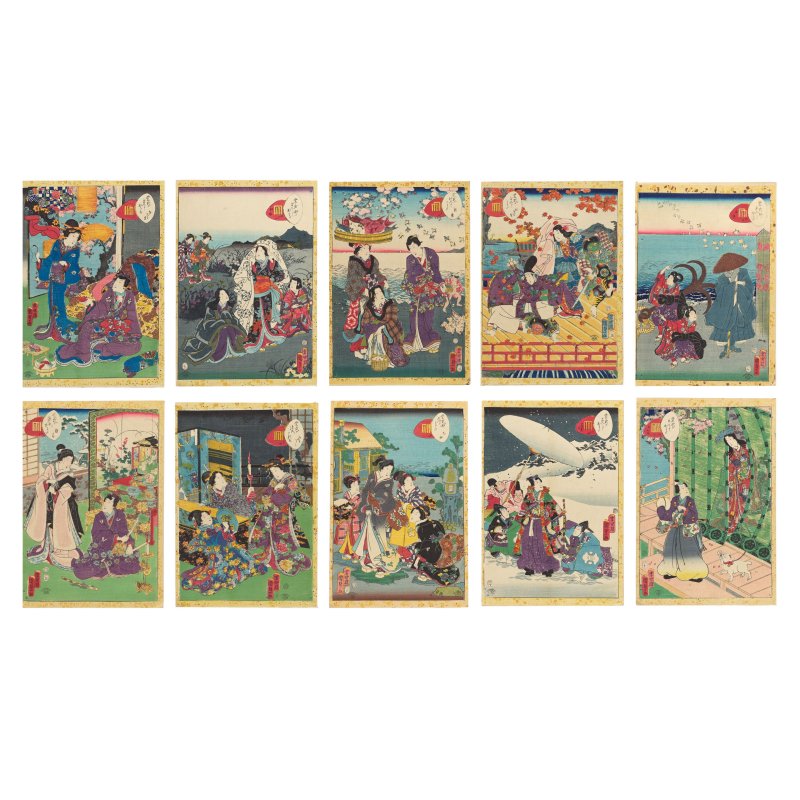 UTAGAWA HIROSHIGE II (1826-1869), UTAGAWA KUNISADA (1786-1864) AND UTAGAWA KUNISADA II (1823-1880)
