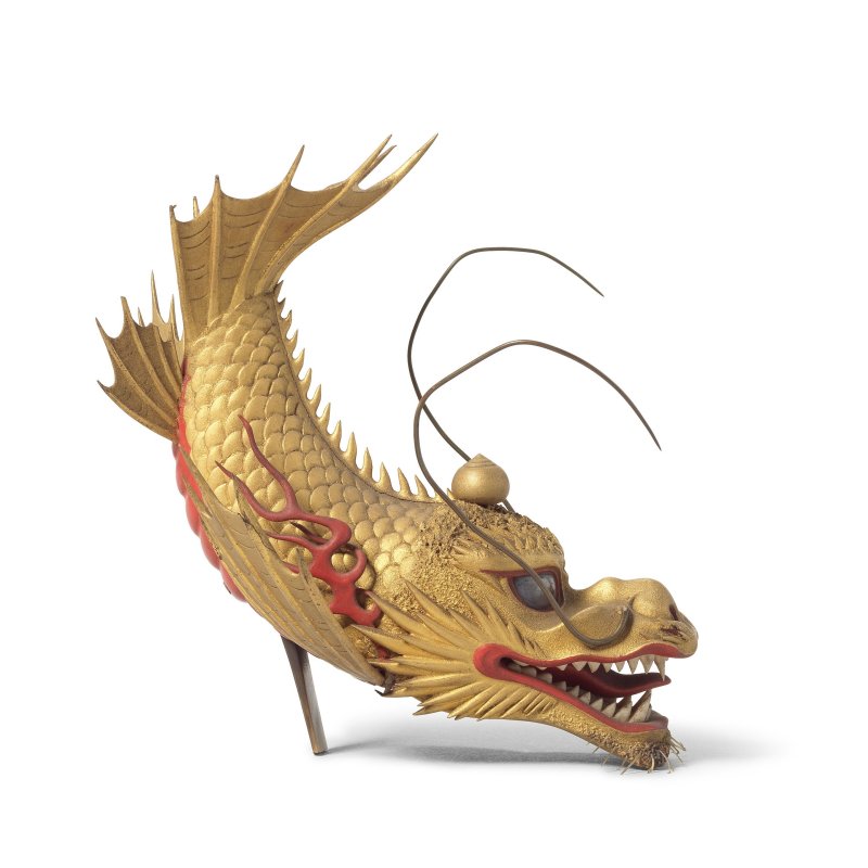 十九世紀 漆金龍前立 | A GOLD-LACQUERED WOOD 'DRAGON' MAEDATE - 图3