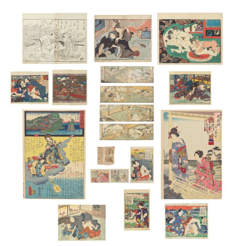 YOSHU CHIKANOBU (1838-1912); UTAGAWA KUNISADA I; ATTRIBUTED TO SUZUKI HARUNOBU (1725-1770); ATTRIBUTED TO KOIKAWA SHOZAN; UTAGAWA KUNIMARO (ACTIVE C.1830-1870); AND OTHERS