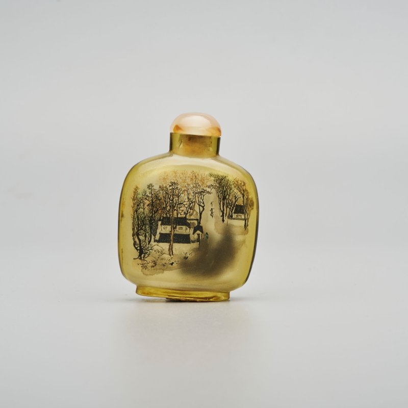 二十世紀中期 玻璃内畫鼻烟壺五件 | FIVE INSIDE PAINTED GLASS SNUFF BOTTLES - 图15