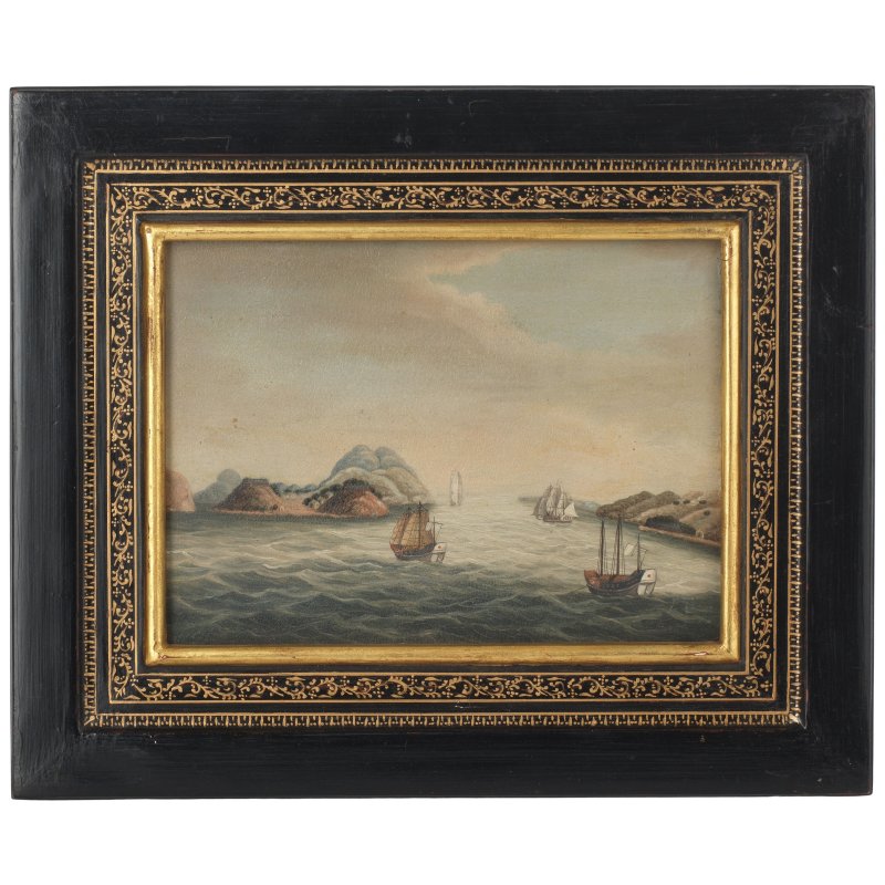 中國畫家 約一八一零年 虎門 金屬板油畫 裝框 | CHINESE ARTIST (CIRCA 1810) - 图3