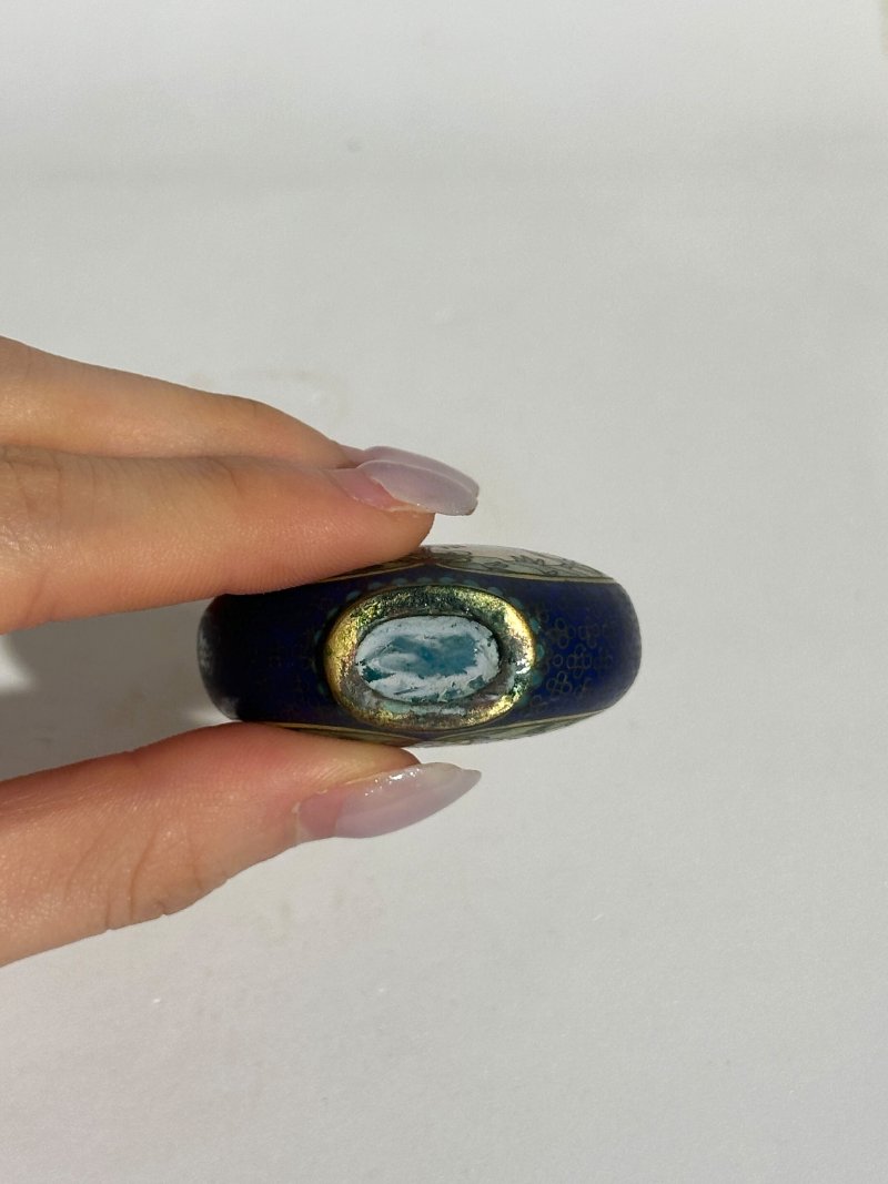 十九/二十世紀 銅胎琺瑯鼻煙壺七件 （博古）⌈乾隆年製⌋款 | SEVEN CLOISONNE ENAMEL SNUFF BOTTLES - 图23