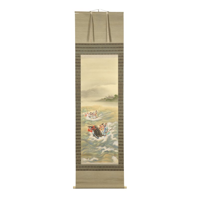 小谷津任牛 伊藤雨村 尾形月耕派 村越其栄（傳） 立軸四幅 水墨絹本 | KOYATSU NINGYU; ITO USON; PUPIL OF OGATA GEKKO; ATTRIBUTED TO MURAKOSHI KIEI - 图8