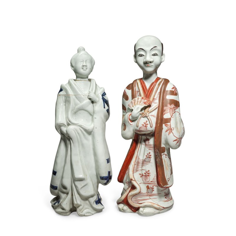 十八世紀 伊萬里像兩件 | TWO IMARI FIGURES - 图1